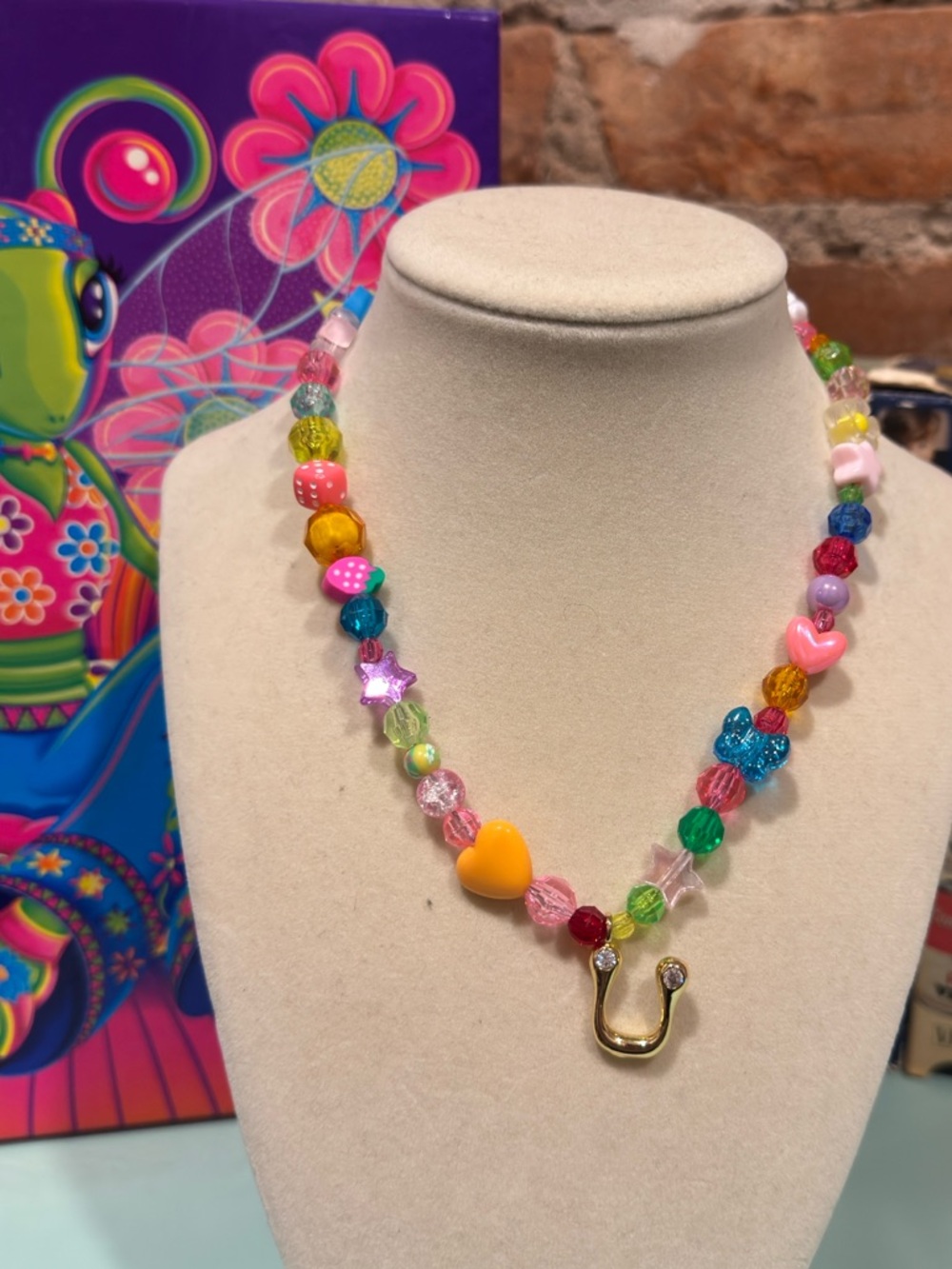 Y2K U BALLOON INITIAL CUSTOM EYE CANDY CHAIN